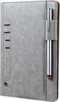 Voor iPad 10.2 CMai2 Tmall Kaka Litchi Texture horizontale flip lederen tas met houder & kaartsleuf & fotolijst & pen sleuf (grijs)