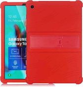 Voor Galaxy Tab S5e T720 tablet-pc siliconen beschermhoes met onzichtbare beugel (rood)