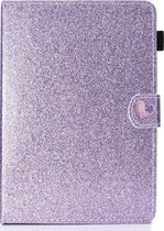 Voor 8 inch universele tablet pc glitter poeder liefde gesp horizontale flip lederen tas met houder en kaartsleuven (paars)