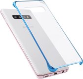 Ultradunne transparante Plating PC Protestive Back Case voor Galaxy S10 + (blauw)
