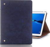 Voor Huawei MediaPad M3 Lite 10 Vintage Boekstijl Horizontale Flip Milieu PU Leren Case met Houder & Kaartsleuven & Portemonnee & Fotolijst (Blauw)