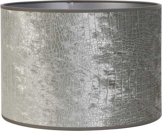 Light & Living Cilinder Lampenkap Chelsea - Zilver - Ø40x35cm - voor Tafellampen, Staande lamp, Hanglampen