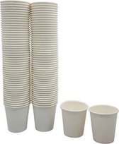 blanc - Gobelets en carton 200ml - Pack discount (100 pièces) - Tasses à café - Gobelets en papier jetables - Gobelets - respectueux de l'environnement