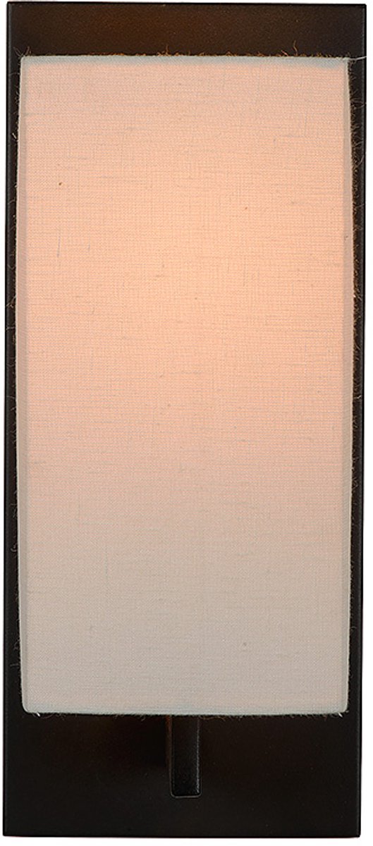 Atmooz - Wandlamp Tommaso - Industrieel - Woonkamer / Slaapkamer - Zwart en witte kap - Hoogte 35cm - Metaal