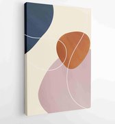 Abstract art nature background vector. Modern shape line art wallpaper 2 - Moderne schilderijen – Vertical – 1934300816 - 80*60 Vertical