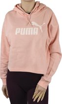 Puma Essential Cropped Logo Hoodie 586869-26, Vrouwen, Roze, bloezen, maat: XS EU