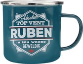 Mok - Top vent - Ruben - Geëmailleerd - In cadeauverpakking