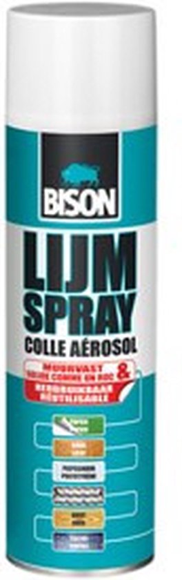 Lijmspray Universal spuitbus 500 ml, universele, vloeibare spuitlijm voor grote oppervlakken. Bindt alternatief of permanent. Geschikt voor diverse materialen