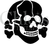 Chloïs Glittertattoo Sjabloon 5 Stuks - Skull Bone - CH5301 - 5 stuks gelijke zelfklevende sjablonen in verpakking - Geschikt voor 5 Tattoos - Nep Tattoo - Geschikt voor Glitter Ta