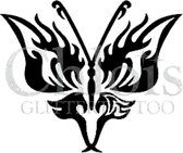 Chloïs Glittertattoo Sjabloon 5 Stuks - Butterfly Jolien - CH2016 - 5 stuks gelijke zelfklevende sjablonen in verpakking - Geschikt voor 5 Tattoos - Nep Tattoo - Geschikt voor Glit