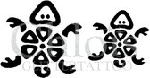 Chloïs Glittertattoo Sjabloon 5 Stuks - Sweet Turtle - Duo Stencil - CH1800 - 5 stuks gelijke zelfklevende sjablonen in verpakking - Geschikt voor 10 Tattoos - Nep Tattoo - Geschik
