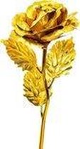 Gouden Roos - Kunstplant - In Zwart Fluwelen Doos - Rose - Cadeau