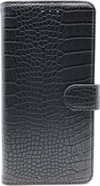FONU Luxe Leren Krokodillen Boekmodel Hoesje Huawei P30 Pro - Zwart