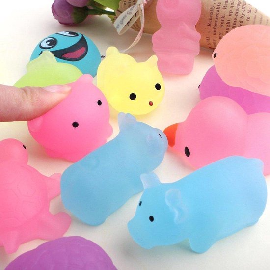 Mochi squishy | fidget toys | soft animal | mochies | set van 6 stuks - Schoencadeautjes sinterklaas - Happy Shopper