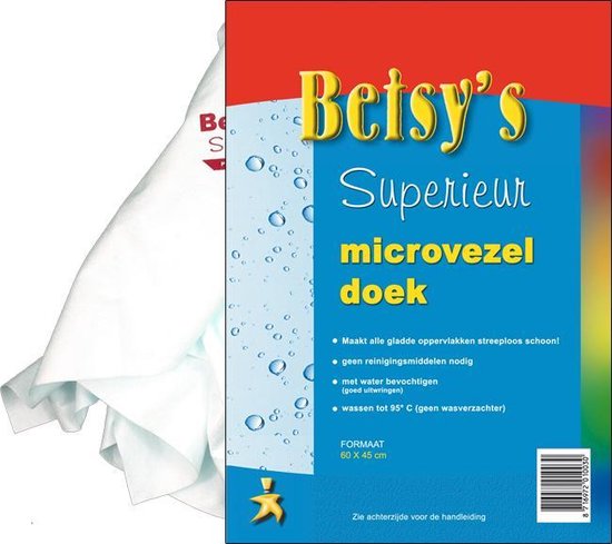 5x chiffon en microfibre supérieur Betsy's /60x45/ Wit