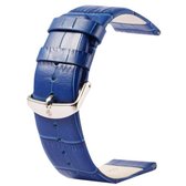 Kakapi voor Apple Watch 42 mm Krokodiltextuur Klassieke gesp Echt lederen horlogeband, alleen gebruikt in combinatie met connectoren (S-AW-3293) (blauw)