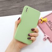 Voor iPhone XS Max Magic Cube Frosted Silicone Shockproof Full Coverage Beschermhoes (Groen)