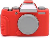Richwell zachte siliconen TPU huid lichaam rubberen cameratas tas volledige dekking voor Fujifilm Fuji X-T100 digitale camera (rood)