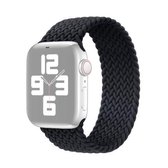 Nylon gevlochten horlogeband met enkele draai voor Apple Watch Series 6 & SE & 5 & 4 44 mm / 3 & 2 & 1 42 mm, lengte: L 170 mm (zwart)