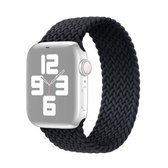 Nylon gevlochten horlogeband met enkele draai voor Apple Watch Series 6 & SE & 5 & 4 40 mm / 3 & 2 & 1 38 mm, lengte: L 155 mm (zwart)
