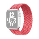 Single-turn nylon geweven horlogeband voor Apple Watch Series 6 & SE & 5 & 4 44 mm / 3 & 2 & 1 42 mm, maat: L (roze)