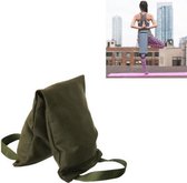 Gewichtheffen Fitness Dubbel handvat canvas zandzak (legergroen)