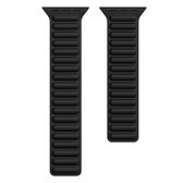 Siliconen magnetische ketting horlogeband voor Apple Watch Series 6 & SE & 5 & 4 40 mm / 3 & 2 & 1 38 mm (zwart)