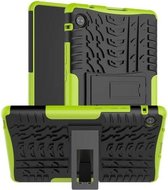 Voor Huawei MatePad T8 Bandentextuur Schokbestendig TPU + PC beschermhoes met houder (groen)