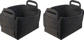 Opbergmand vilt 35x25x23cm - set 2 stuks