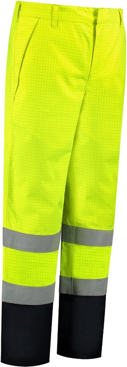 Dapro Protector Multinorm Regenbroek - Maat XL - Marineblauw/Hi-Vis Geel - Vlamvertragend , antistatisch en chemicaliën resistent