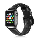 Geschikt voor Apple Watch 3/2/1 generatie 42mm universele boom lederen band (zwart)