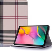 Geruite Texture Horizontale Flip Leather Case met houder & kaartsleuven & portemonnee voor Galaxy Tab A 8.0 (2019) / T295 (Khaki)