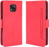 Voor Motorola Moto G Power 2021 Wallet Style Skin Feel Kalfspatroon lederen tas met aparte kaartsleuven (rood)