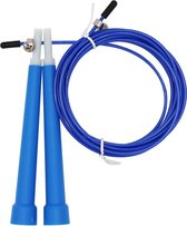 Staaldraad overslaan overslaan verstelbare fitness springtouw, lengte: 3m (blauw)