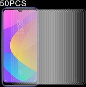 Voor Xiaomi Mi CC9e 50 PCS Halfscherm Transparante gehard glasfilm