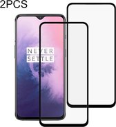 2 STUKS 9H Volledig scherm gebogen gehard glasfilm voor OnePlus 7