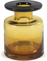 Serax Vaas Wind & Fire Glas Amber-Zwart L 18,5 x B 18,5 x H 22 CM