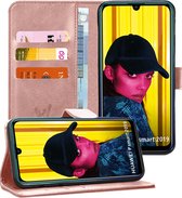 Huawei P Smart 2019 Hoesje - Huawei P Smart 2019 Hoesje Book Case Leer Wallet Roségoud