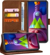 Samsung M51 Hoesje - Samsung Galaxy M51 Hoesje Book Case Leer Wallet Bruin