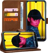 Hoesje geschikt voor Huawei P Smart 2019 Book Case Leer Wallet Bruin