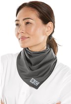 Coolibar - UV-werende bandana voor volwassenen - Abacos Aqua - Rookgrijs - maat Onesize
