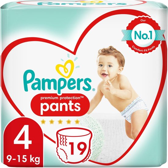 Pampers Premium Protection Pants Luierbroekjes - Maat 4 (9-15 kg) - 19  Stuks | bol.com