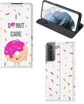 Bookcase met Quotes Samsung Galaxy S21 FE Smartphone Hoesje Cadeautjes voor Meisjes Donut