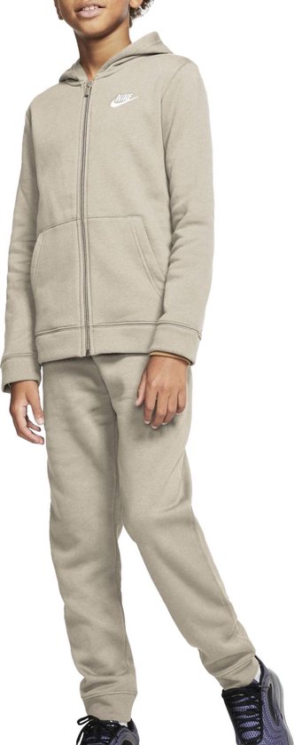 Nike Sportswear Fleece Trainingspak - Maat 122 - Unisex - grijs/beige |  bol.com
