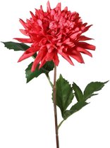 Viv! Home Luxuries Dahlia - zijden bloem - rood roze - topkwaliteit