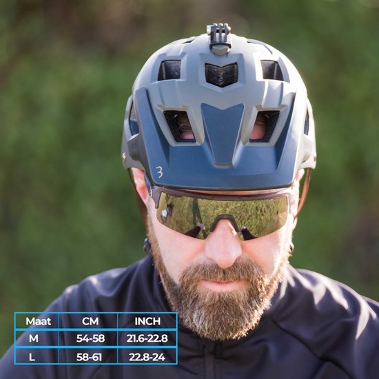 BBB Cycling MTB Helm Nanga - Met Bevestiging voor Camera of Verlichting - Wasbare Padding - Fietshelm Volwassenen: Heren & Dames - Mat Olijf Groen - M - BHE-54 van BBB Cycling — afbeelding 5