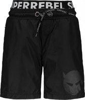 Super Rebel Double Waistband jongens zwemshort zwart