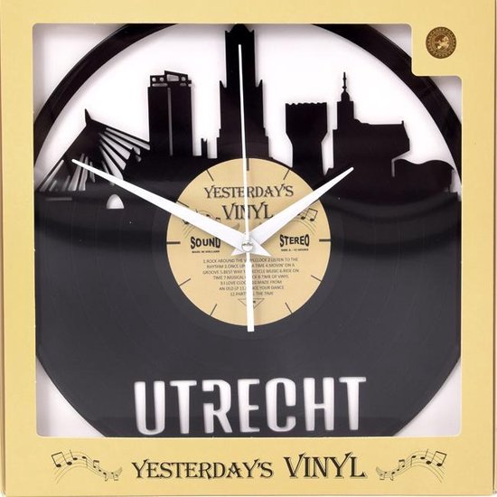Horloge fabriquée à partir d'un véritable LP - Skyline Utrecht | bol.com