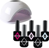 GUAPÀ® Gellak Starterspakket incl LED / UV lamp gelnagels | Gellak Kleuren Set | Base Coat Gellak | Top Gel Gellak | Pink Gellak