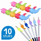 Glim® 10x Potlood grip Dolfijn - Potlood verdikker - Pencil grip - Penverdikking soft - voor kinderen